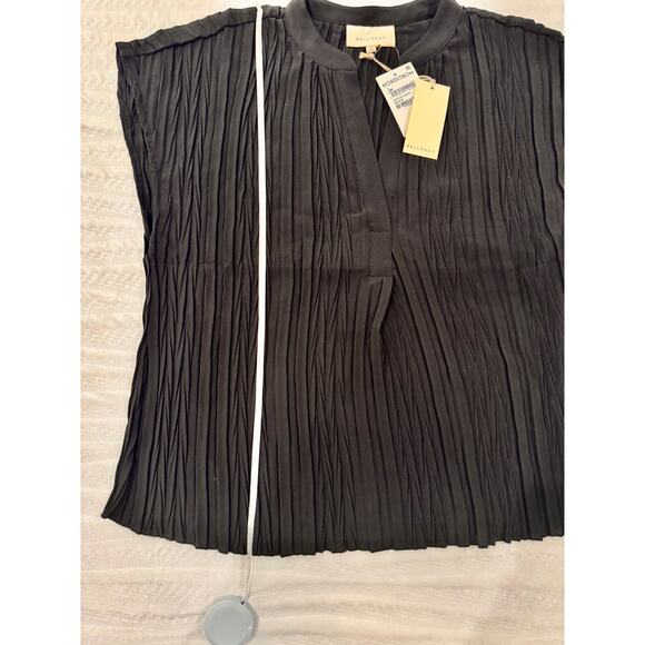 Melloday Twist Pleat Textured Blouse Dolman Sleeves Women’s Large NWT Minimalist - Picture 8 of 14